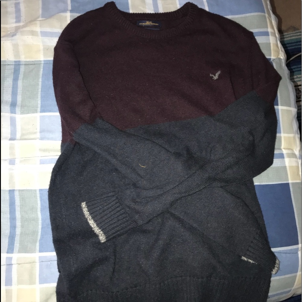 Purple and Navy American Eagle Sweater